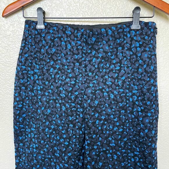 Ann Taylor Blue Leopard Cheetah Leggings Pants S - Picture 2 of 4